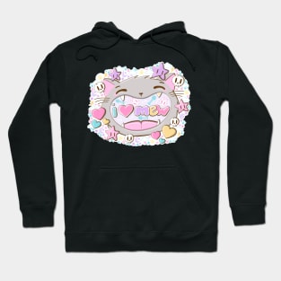 I love mew cute cat in kawaii style Hoodie